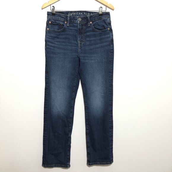 American Eagle Jeans Mens 30 30 Blue Original Bootcut Dark Wash Denim Airflex+ - Picture 1 of 12